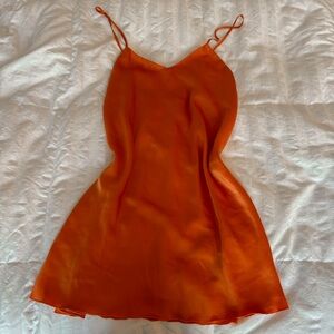 orange mini dress
